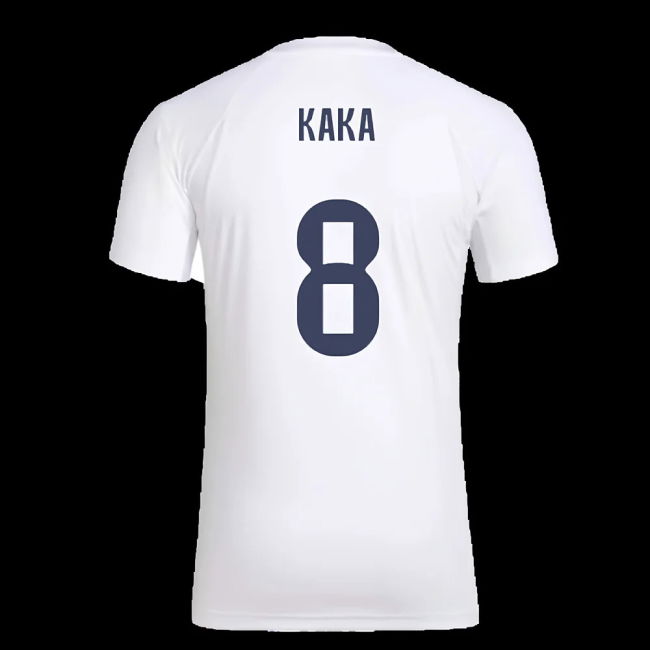 2025-2026 Real Madrid Seasonal Graphic Tee (White) (Kaka 8)