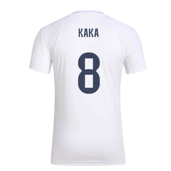 2025-2026 Real Madrid Seasonal Graphic Tee (White) (Kaka 8)