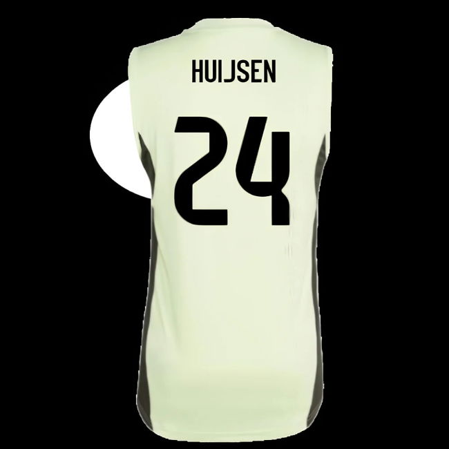2025-2026 Real Madrid Sleeveless Training Jersey (Almost Lime) (Huijsen 24)