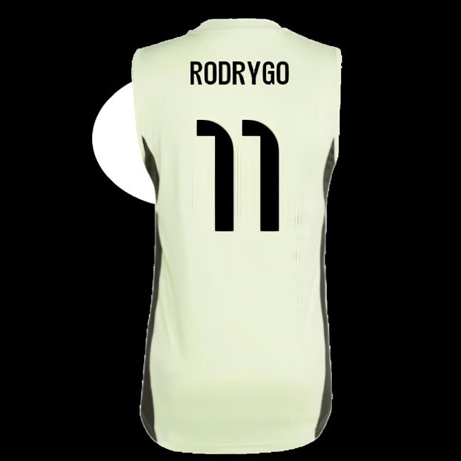 2025-2026 Real Madrid Sleeveless Training Jersey (Almost Lime) (Rodrygo 11)