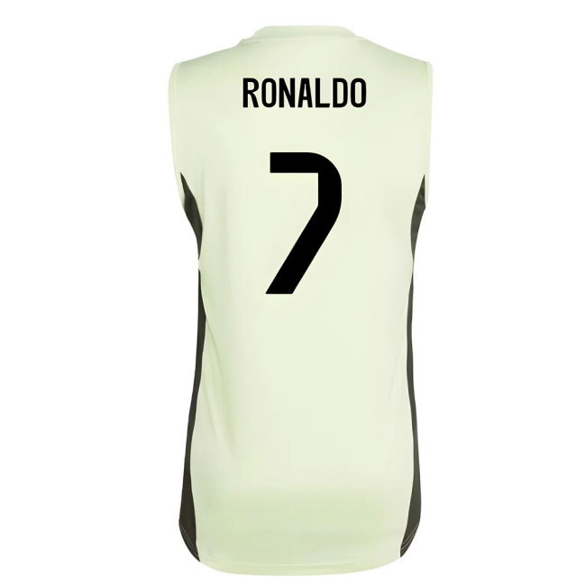 2025-2026 Real Madrid Sleeveless Training Jersey (Almost Lime) (Ronaldo 7)