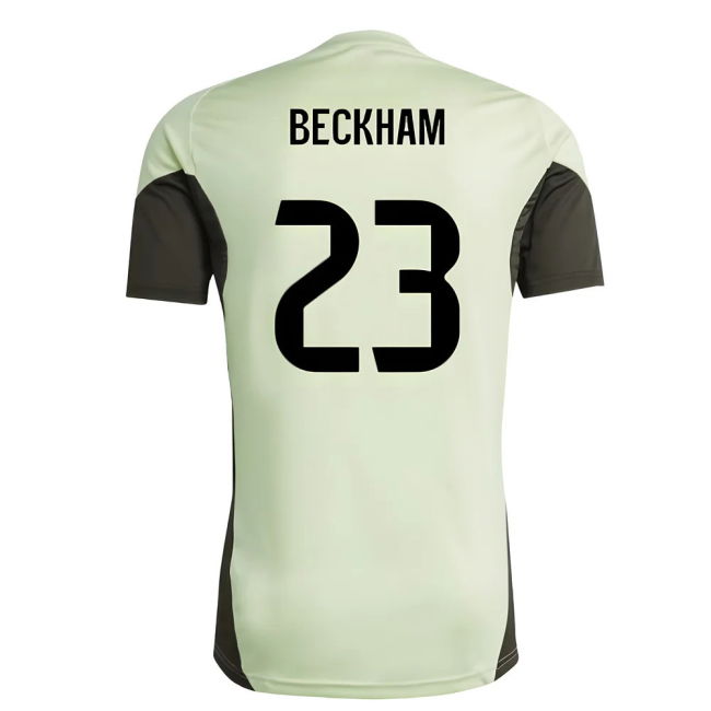 2025-2026 Real Madrid Training Jersey (Almost Lime) (Beckham 23)