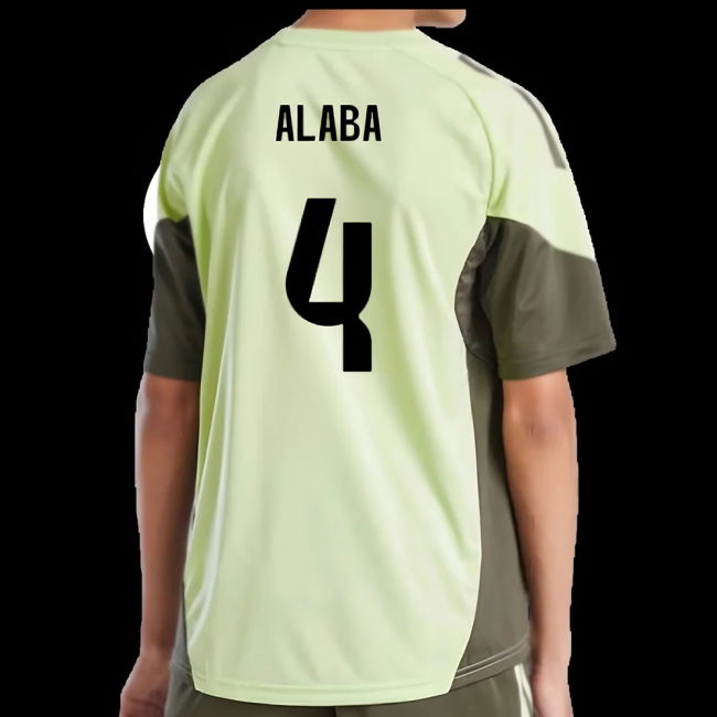 2025-2026 Real Madrid Training Jersey (Almost Lime) - Kids (Alaba 4)