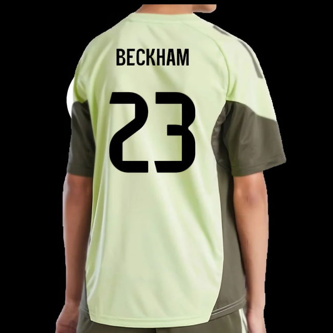 2025-2026 Real Madrid Training Jersey (Almost Lime) - Kids (Beckham 23)