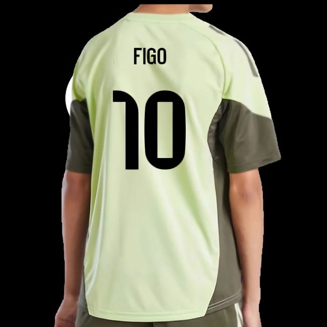 2025-2026 Real Madrid Training Jersey (Almost Lime) - Kids (Figo 10)