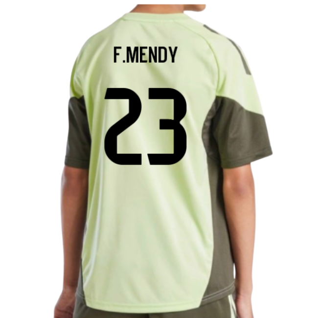 2025-2026 Real Madrid Training Jersey (Almost Lime) - Kids (F.Mendy 23)