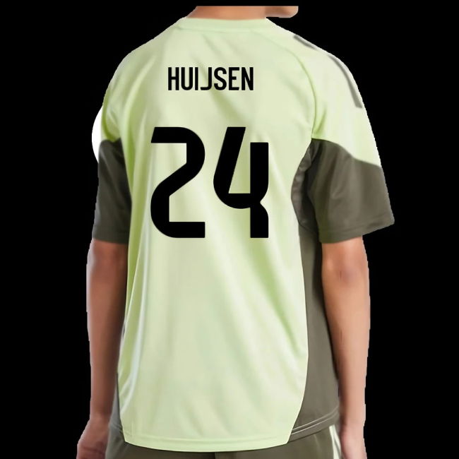 2025-2026 Real Madrid Training Jersey (Almost Lime) - Kids (Huijsen 24)