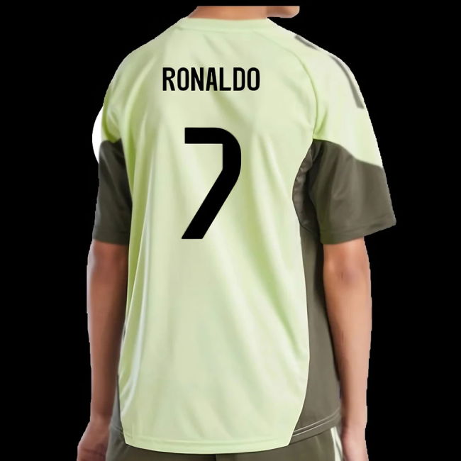 2025-2026 Real Madrid Training Jersey (Almost Lime) - Kids (Ronaldo 7)