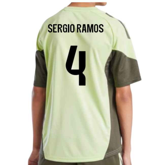 2025-2026 Real Madrid Training Jersey (Almost Lime) - Kids (Sergio Ramos 4)