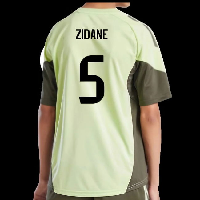 2025-2026 Real Madrid Training Jersey (Almost Lime) - Kids (Zidane 5)