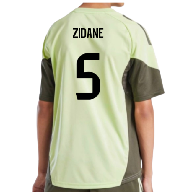 2025-2026 Real Madrid Training Jersey (Almost Lime) - Kids (Zidane 5)