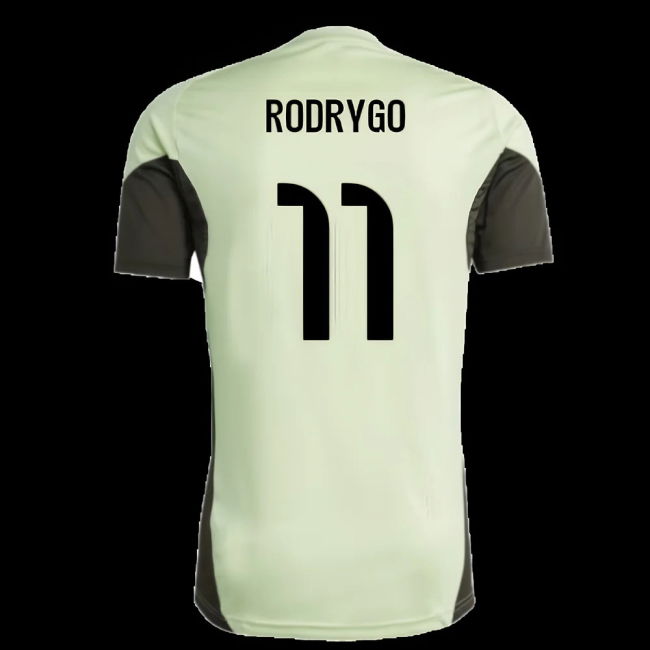 2025-2026 Real Madrid Training Jersey (Almost Lime) (Rodrygo 11)