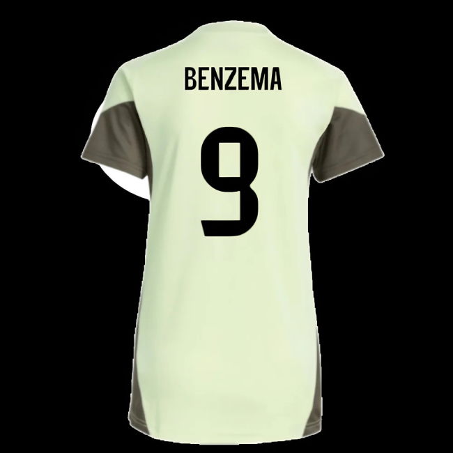 2025-2026 Real Madrid Training Jersey (Almost Lime) - Womens (Benzema 9)