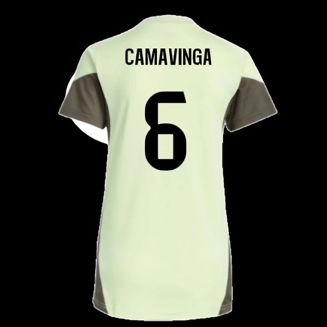 2025-2026 Real Madrid Training Jersey (Almost Lime) - Womens (Camavinga 6)