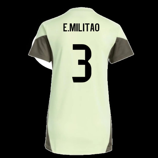 2025-2026 Real Madrid Training Jersey (Almost Lime) - Womens (E.Militao 3)