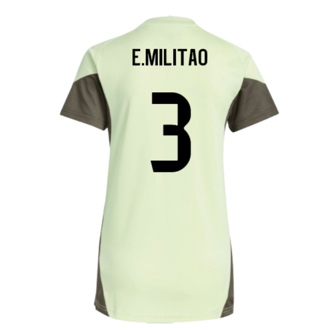 2025-2026 Real Madrid Training Jersey (Almost Lime) - Womens (E.Militao 3)
