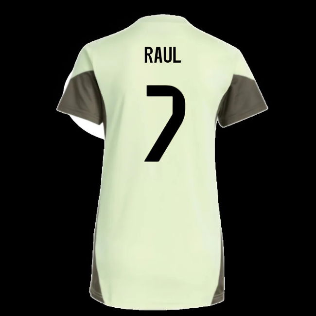 2025-2026 Real Madrid Training Jersey (Almost Lime) - Womens (Raul 7)