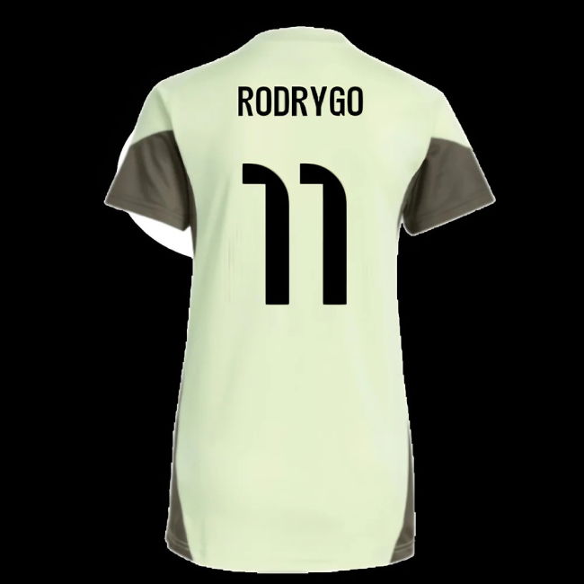 2025-2026 Real Madrid Training Jersey (Almost Lime) - Womens (Rodrygo 11)
