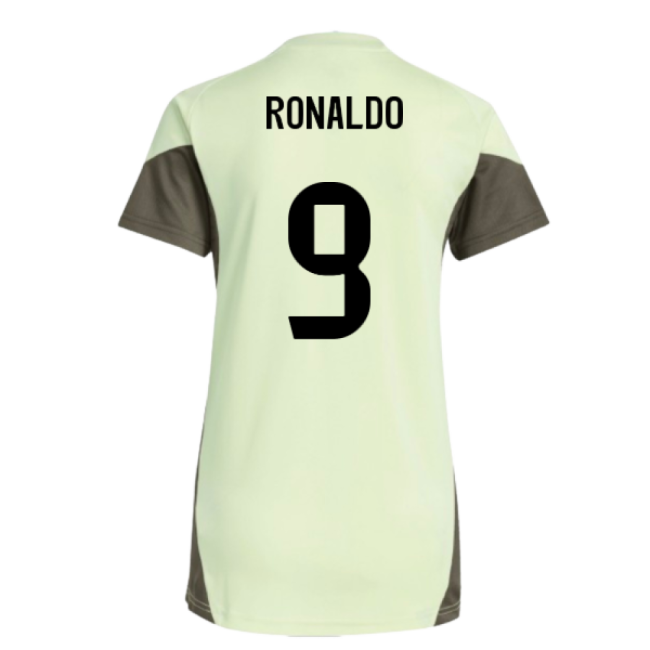 2025-2026 Real Madrid Training Jersey (Almost Lime) - Womens (Ronaldo 9)