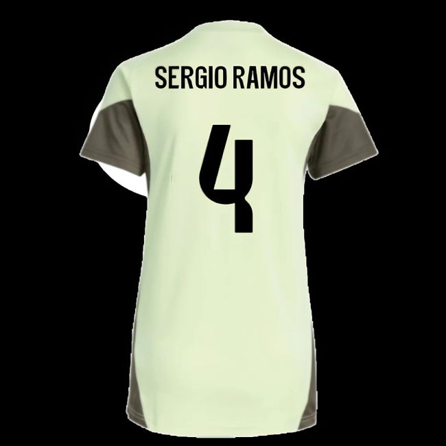 2025-2026 Real Madrid Training Jersey (Almost Lime) - Womens (Sergio Ramos 4)