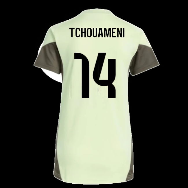 2025-2026 Real Madrid Training Jersey (Almost Lime) - Womens (Tchouameni 14)