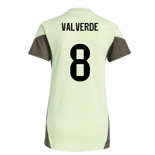 2025-2026 Real Madrid Training Jersey (Almost Lime) - Womens (Valverde 8)