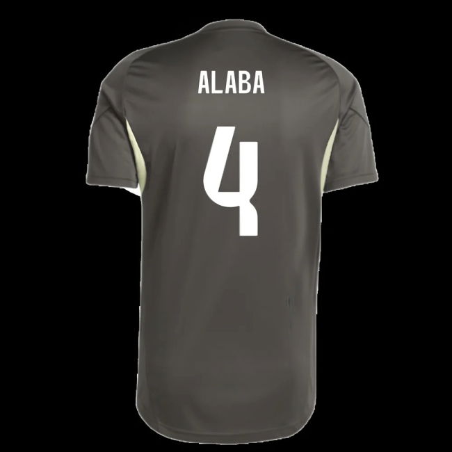 2025-2026 Real Madrid Training Jersey (Utility Grey) (Alaba 4)