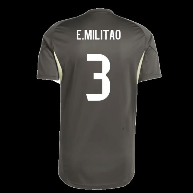 2025-2026 Real Madrid Training Jersey (Utility Grey) (E.Militao 3)