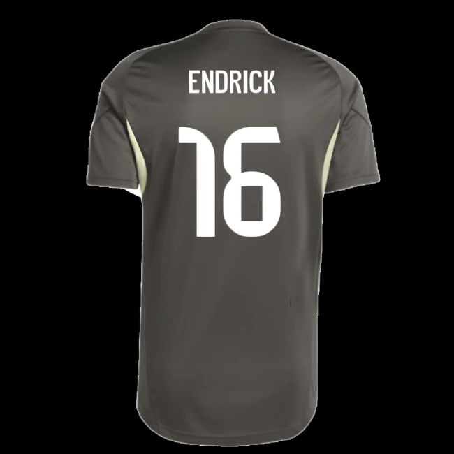 2025-2026 Real Madrid Training Jersey (Utility Grey) (Endrick 16)
