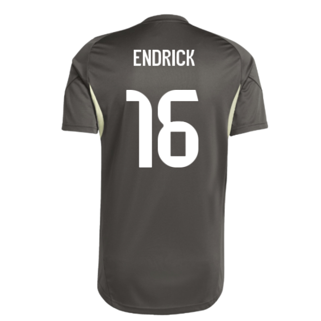 2025-2026 Real Madrid Training Jersey (Utility Grey) (Endrick 16)