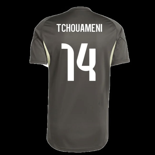 2025-2026 Real Madrid Training Jersey (Utility Grey) (Tchouameni 14)
