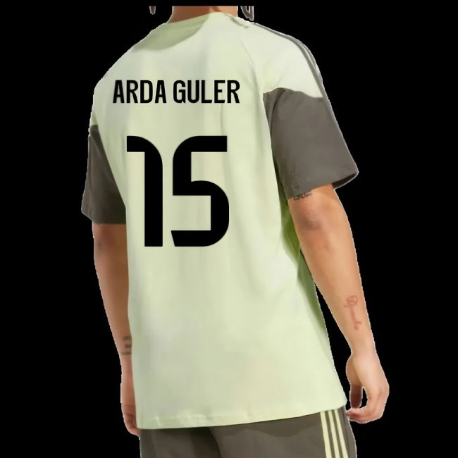 2025-2026 Real Madrid Training Tee (Almost Lime) (Arda Guler 15)