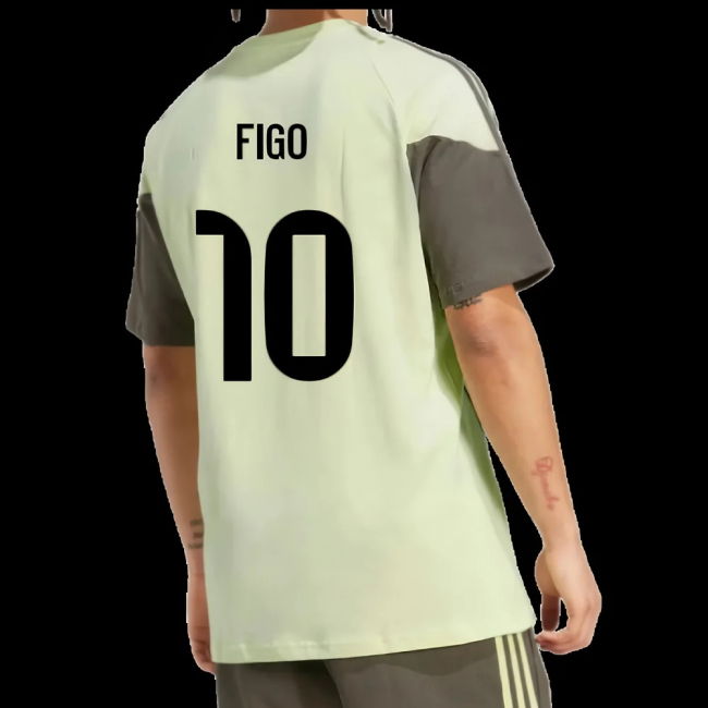 2025-2026 Real Madrid Training Tee (Almost Lime) (Figo 10)