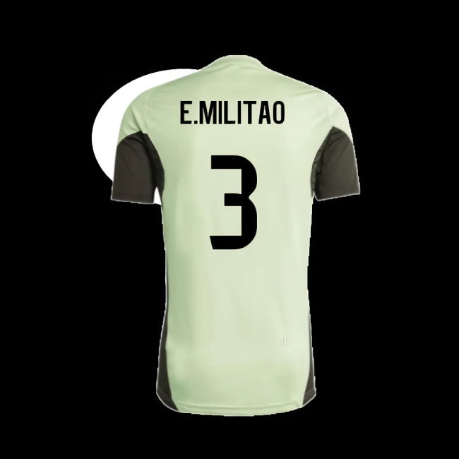 2025-2026 Real Madrid Training Tee (Almost Lime) - Kids (E.Militao 3)