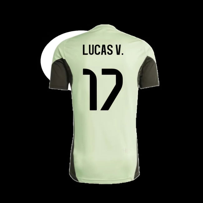 2025-2026 Real Madrid Training Tee (Almost Lime) - Kids (Lucas V. 17)