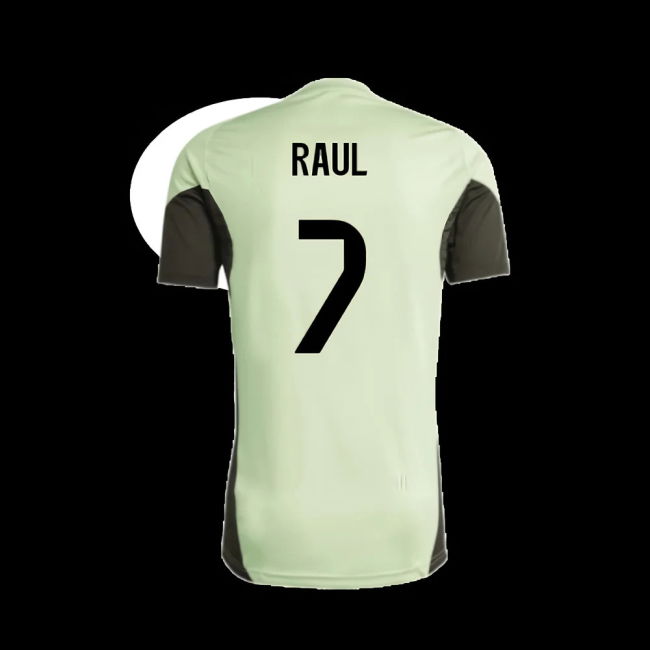 2025-2026 Real Madrid Training Tee (Almost Lime) - Kids (Raul 7)