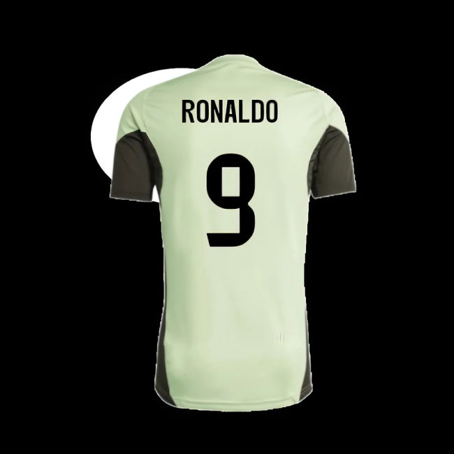 2025-2026 Real Madrid Training Tee (Almost Lime) - Kids (Ronaldo 9)