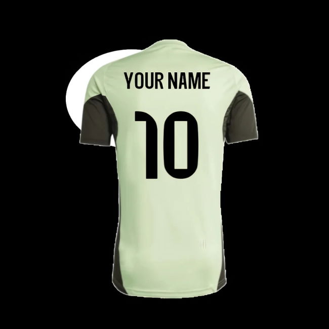 2025-2026 Real Madrid Training Tee (Almost Lime) - Kids (Your Name)