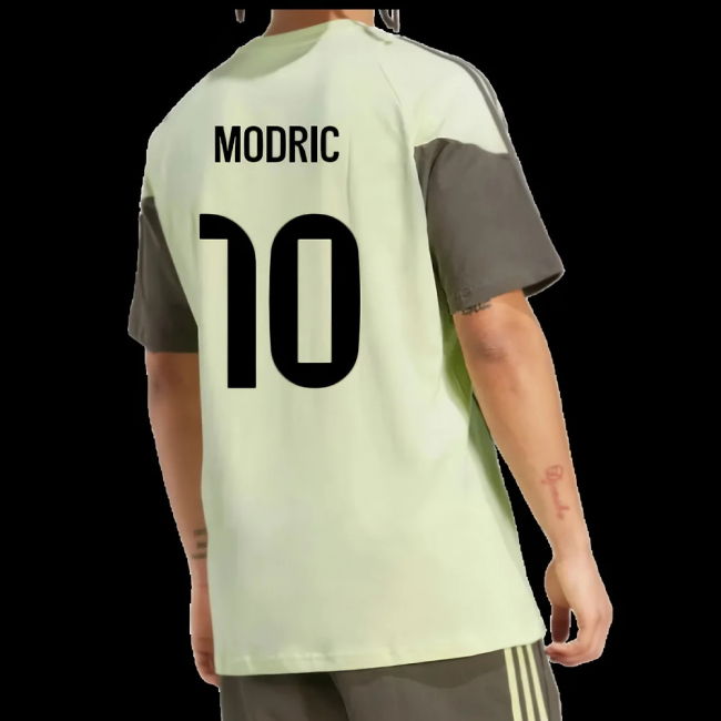 2025-2026 Real Madrid Training Tee (Almost Lime) (Modric 10)