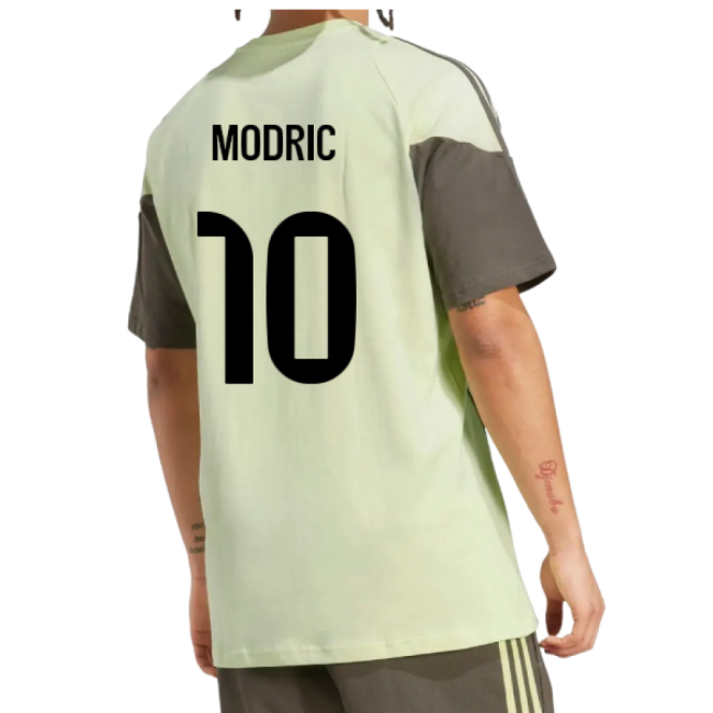 2025-2026 Real Madrid Training Tee (Almost Lime) (Modric 10)