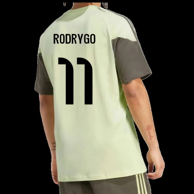 2025-2026 Real Madrid Training Tee (Almost Lime) (Rodrygo 11)
