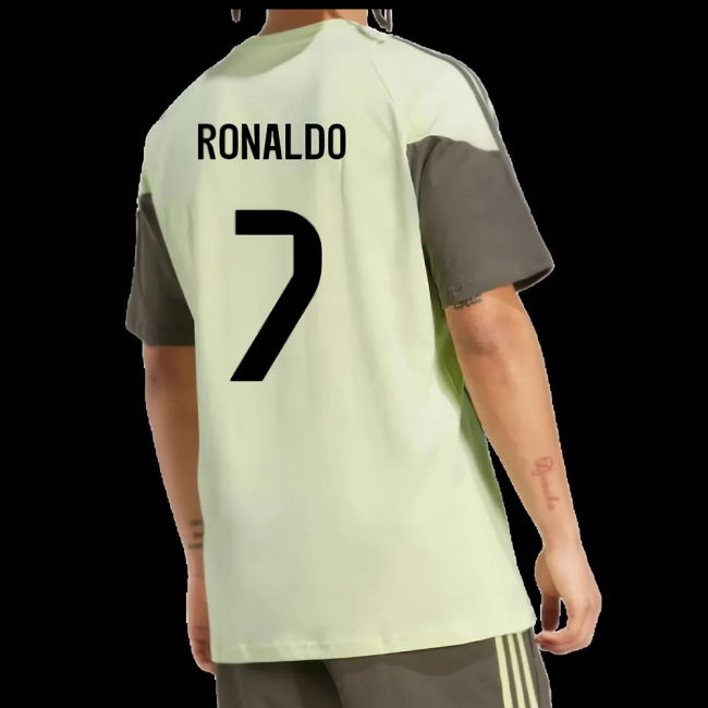 2025-2026 Real Madrid Training Tee (Almost Lime) (Ronaldo 7)
