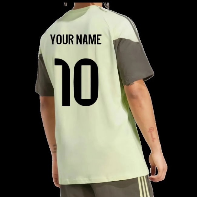 2025-2026 Real Madrid Training Tee (Almost Lime) (Your Name)