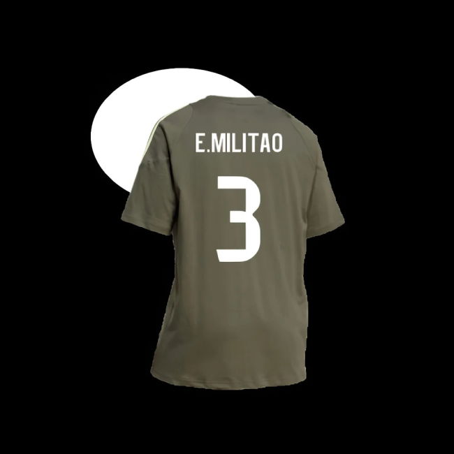 2025-2026 Real Madrid Training Tee (Utility Grey) (E.Militao 3)
