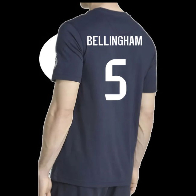 2025-2026 Real Madrid US Tee (Navy) (Bellingham 5)