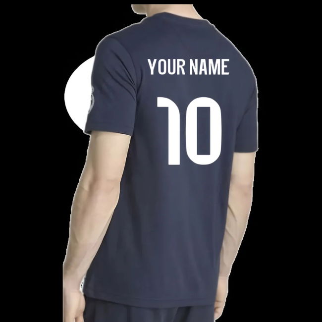 2025-2026 Real Madrid US Tee (Navy) (Your Name)