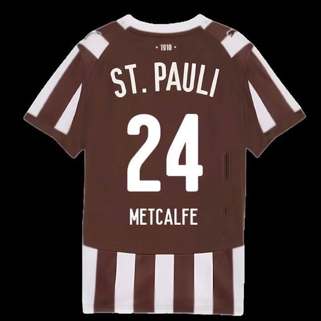 2025-2026 St Pauli Home Shirt (Kids) (Metcalfe 24)