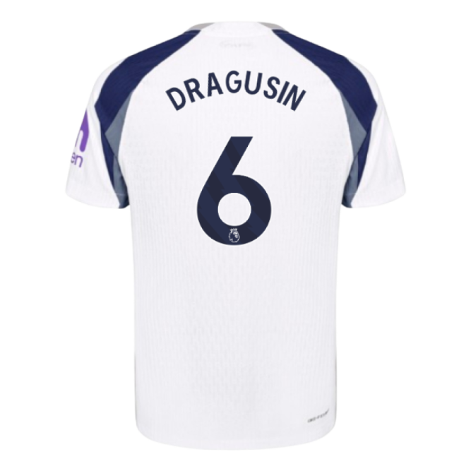 2025-2026 Tottenham Hotspur Authentic Home Shirt (Dragusin 6)