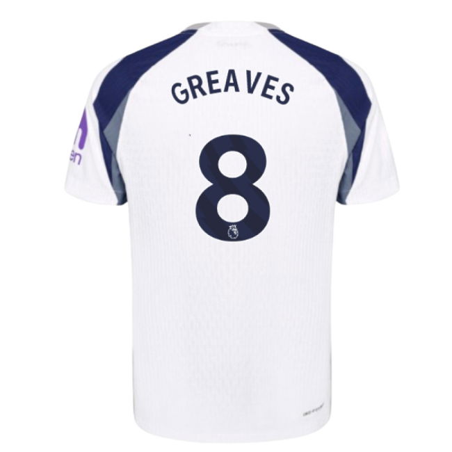 2025-2026 Tottenham Hotspur Authentic Home Shirt (Greaves 8)