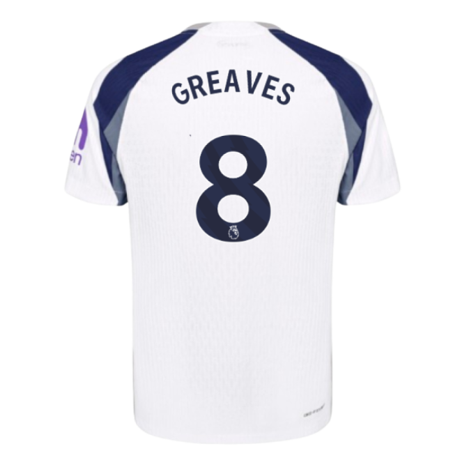 2025-2026 Tottenham Hotspur Authentic Home Shirt (Greaves 8)